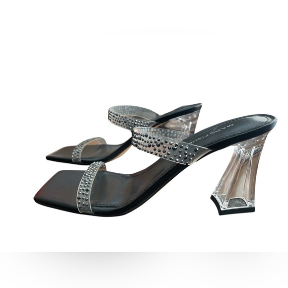 Marc Fisher Anlita Elegant Black Studded Heels - Picture 3 of 4